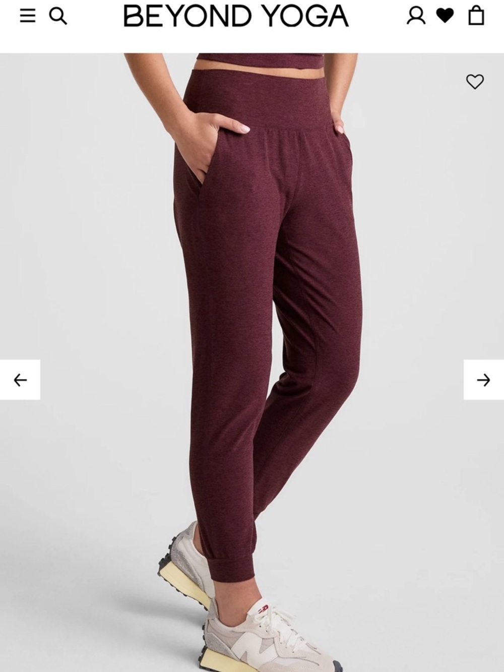 Beyond Yoga Maroon Sweat Joggers